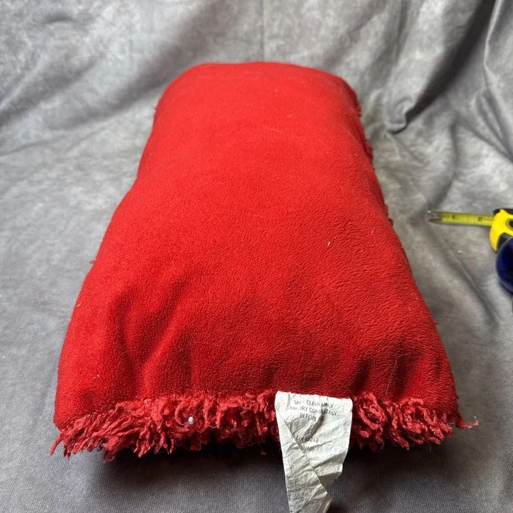 Twizzlers red shag Plush‎ pillow 18x10